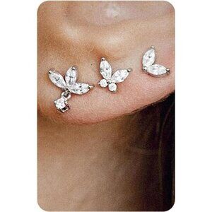 Sterling Silver Earrings for Women - Hypoallergenic Cartilage Earrings for